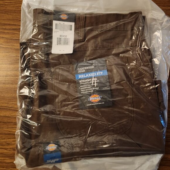 NEW Dickies Men's Relaxed Fit Sanded Duck Carpenter Jeans Pants Size 40 W x 32 L - Picture 8 of 15